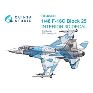 F-16C block 25 3D-Printed & coloured Interior on decal paper (Kinetic 2022 tool)