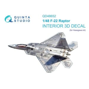 F-22 Raptor 3D-Printed & coloured Interior on decal paper (Hasegawa)