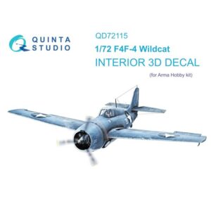 F4F-4 Wildcat 3D-Printed & coloured Interior on decal paper (Arma Hobby)