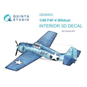 F4F-4 Wildcat 3D-Printed & coloured Interior on decal paper (Eduard)