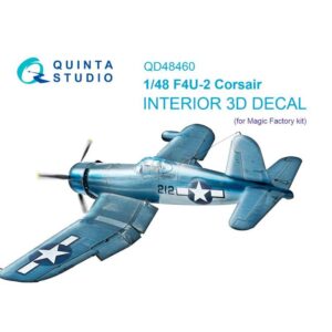 F4U-2 Corsair 3D-Printed & coloured Interior on decal paper (Magic Factory)