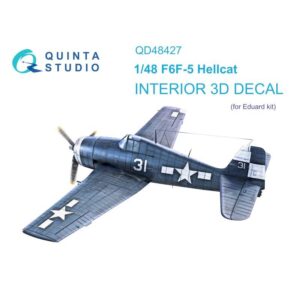 F6F-5 Hellcat 3D-Printed & coloured Interior on decal paper (Eduard)