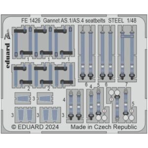 Gannet AS.1/AS.4 seatbelts STEEL 1/48 AIRFIX