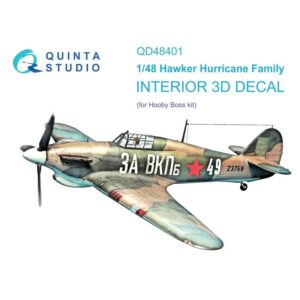 Hawker Hurricane family 3D-Printed & coloured Interior on decal paper (HobbyBoss)