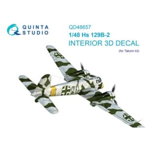 Hs 129B-2 3D-Printed & coloured Interior on decal paper (Takom)