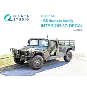 Humvee family 3D-Printed & coloured Interior on decal paper (ICM)