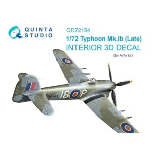 Typhoon Mk.1B Late 3D-Printed & coloured Interior on decal paper (Airfix)
