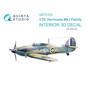 Hurricane Mk.I family 3D-Printed & coloured Interior on decal paper (Airfix)