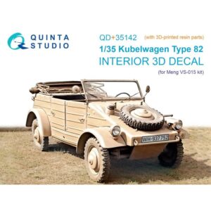 Kubelwagen Type 82 3D-Printed & coloured Interior on decal paper (Meng VS-015) (with 3D-printed resin parts)