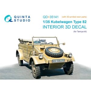 Kubelwagen Type 82 3D-Printed & coloured Interior on decal paper (Tamiya) (with 3D-printed resin parts)