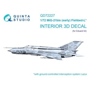 MiG-21bis early 3D-Printed & coloured Interior on decal paper (Eduard)