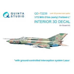 MiG-21bis early 3D-Printed & coloured Interior on decal paper (Eduard) (with 3D-printed resin parts)
