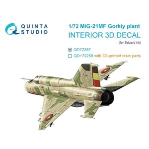 MiG-21MF (Gorkiy plant) 3D-Printed & coloured Interior on decal paper (Eduard)