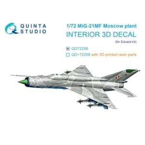 MiG-21MF (Moscow plant) 3D-Printed & coloured Interior on decal paper (Eduard)