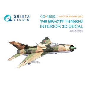 MiG-21PF 3D-Printed & coloured Interior on decal paper (Eduard) (with 3D-printed resin parts)
