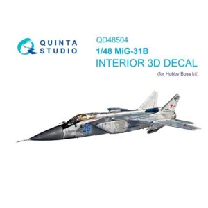 MiG-31B 3D-Printed & coloured Interior on decal paper (Hobby Boss)