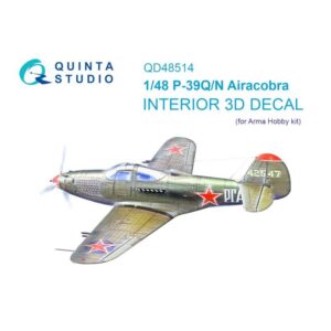 P-39Q/N Airacobra 3D-Printed & coloured Interior on decal paper (Arma Hobby)