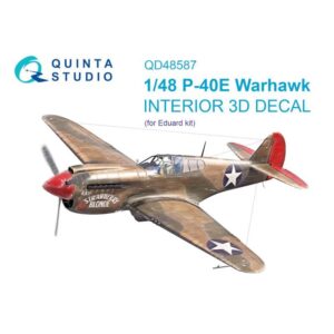 P-40E Warhawk 3D-Printed & coloured Interior on decal paper (Eduard)