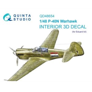 P-40N Warhawk 3D-Printed & coloured Interior on decal paper (Eduard)