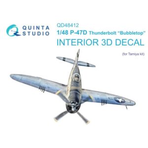 P-47D Thunderbolt Bubbletop 3D-Printed & coloured Interior on decal paper (Tamiya)
