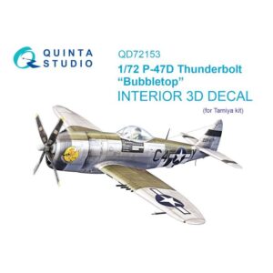 P-47D Thunderbolt Bubbletop 3D-Printed & coloured Interior on decal paper (Tamiya)