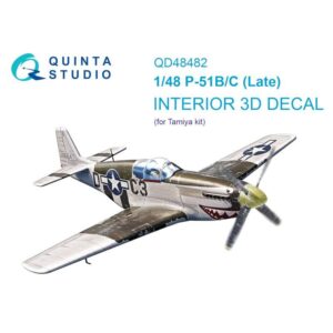 P-51B/C (Late) 3D-Printed & coloured Interior on decal paper (Tamiya)