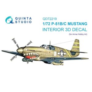 P-51B/P-51C Mustang 3D-Printed & coloured Interior on decal paper (Arma Hobby)