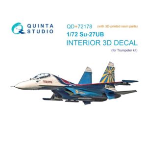 Su-27UB 3D-Printed & coloured Interior on decal paper (Trumpeter) (with 3D-printed resin part)