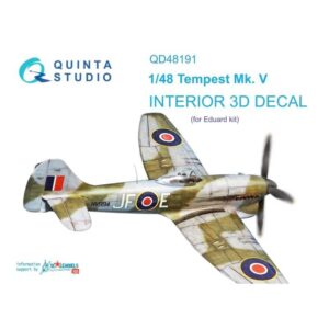 Tempest Mk.V 3D-Printed & coloured Interior on decal paper (Eduard)
