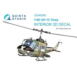 UH-1C 3D-Printed & coloured Interior on decal paper (HobbyBoss)
