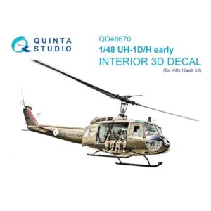 UH-1D early/UH-1H early 3D-Printed & coloured Interior on decal paper (Kitty Hawk)