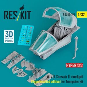 A-7D Corsair II cockpit (Hyperdetailed edition) for Trumpeter kit (3D Printed)