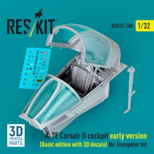 A-7E Corsair II early cockpit (Basic edition with 3D decals) for Trumpeter kit (3D Printed)
