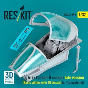 A-7E Corsair II late cockpit (Basic edition with 3D decals) for Trumpeter kit (3D Printed)