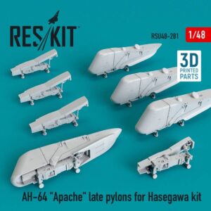 AH-64 "Apache" late pylons for Hasegawa kit (3D Printed) (1/48)