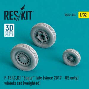 F-15 (C,D) "Eagle" late (since 2017 - US only) wheels set (weighted) (Resin & 3D Printed) (1/32)