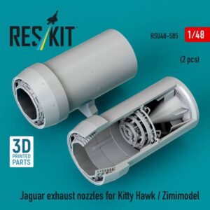 Jaguar exhaust nozzles for Kitty Hawk / Zimimodel (3D Printed) (1/48)