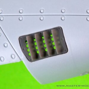 P-51 Mustang - carburator air filter cover - RAF louvred type - version B (for Airfix)