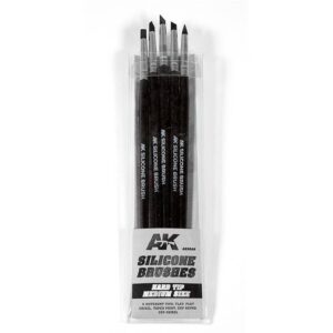 SILICONE BRUSHES HARD TIP MEDIUM (5mm black medium)