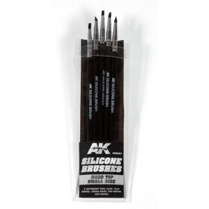 SILICONE BRUSHES HARD TIP SMALL (3mm black small)