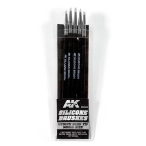 SILICONE BRUSHES MEDIUM HARD TIP SMALL (5 units)