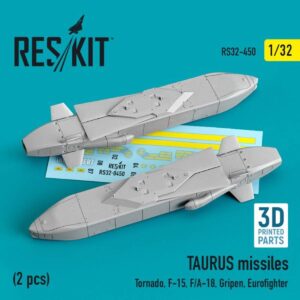 TAURUS missiles (2 pcs) (Tornado, F-15, F/A-18, Gripen, Eurofighter) (3D Printed) (1/32)