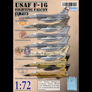 USAF F-16A/C/D 149FW/425FS/310FS/174FS decal set - 1/72