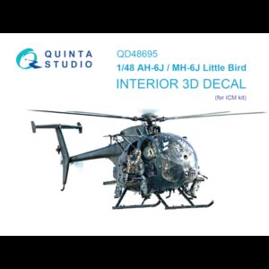 AH-6J/MH-6J Little Bird 3D-Printed & coloured Interior on decal paper (ICM)