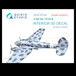 He 111H-6 3D-Printed & coloured Interior on decal paper (Border Model) (Small version)