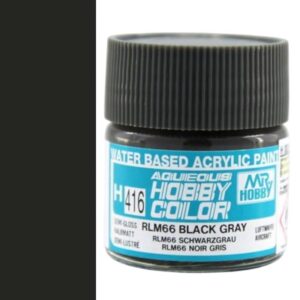 H-416 Semi-Gloss RLM 66 Black Grey (10ml) - Mr. Color for Aircraft Models, Germany, WWII