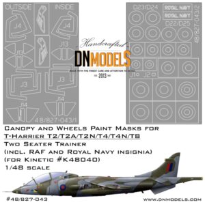 Harrier T2 Canopy and Wheels (Kinetic KIN48040) 1/48